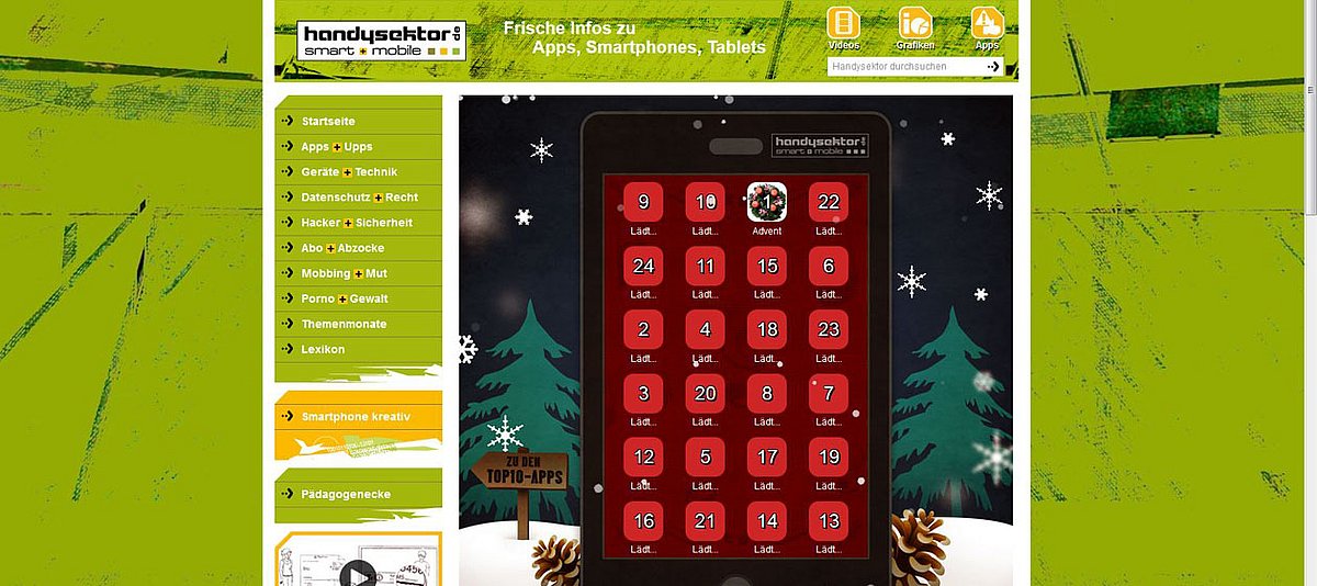 Screenshot Handysektor Adventskalender