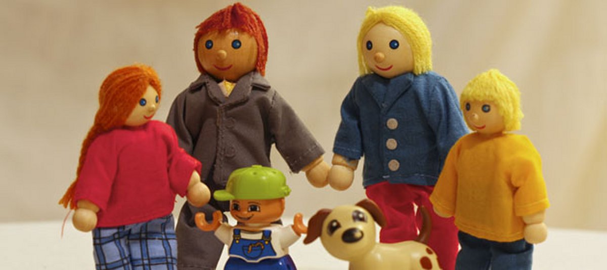 Eine Puppenfamilie