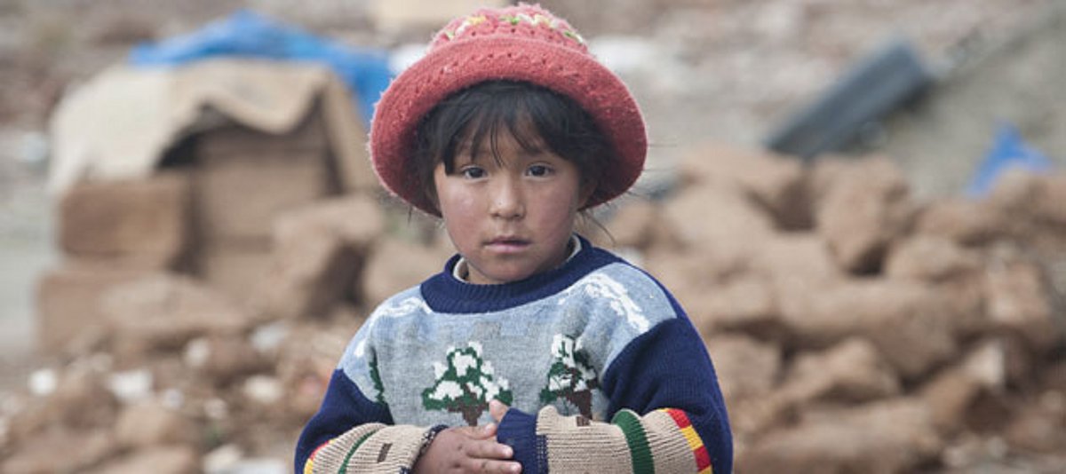 Kleines Mädchen in El Alto.