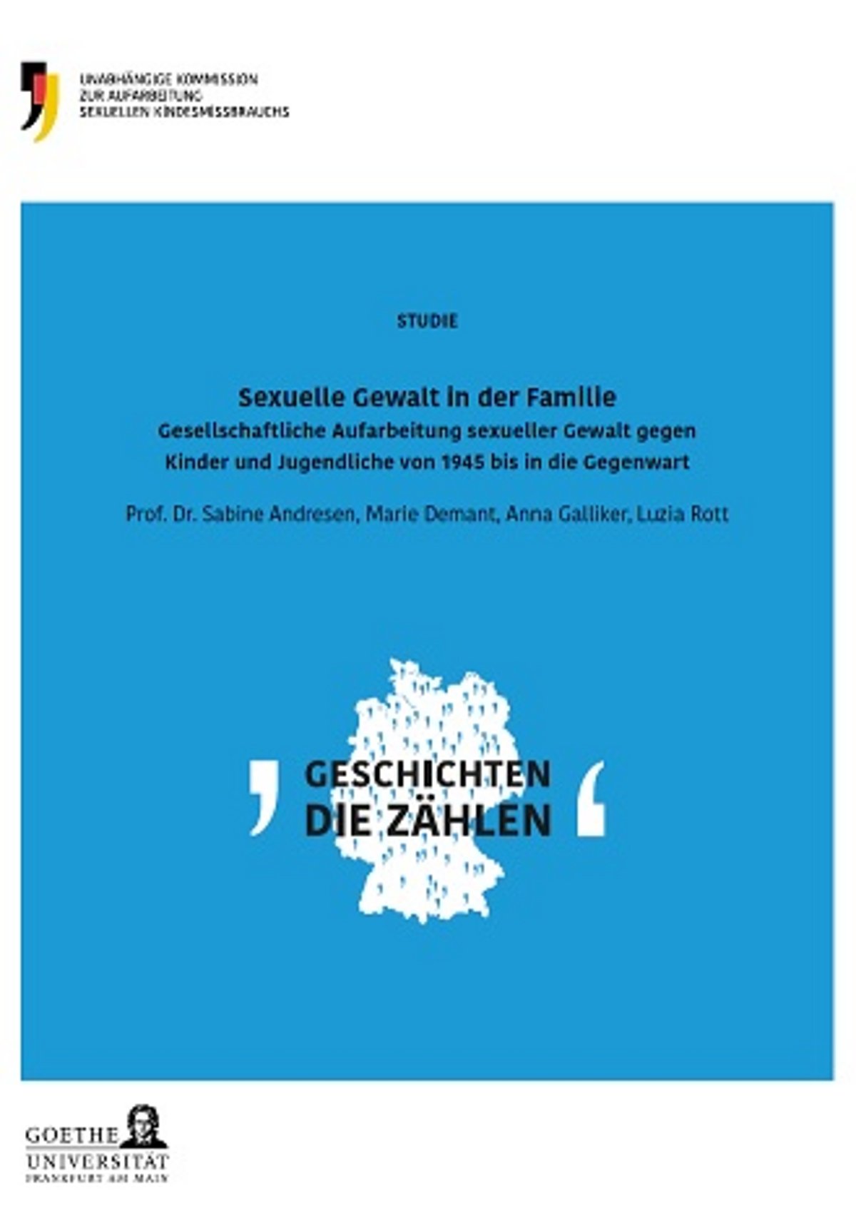 Blaues Cover der Studie mit Titelei und weißer Karte der Bundesrepublik Deutschland