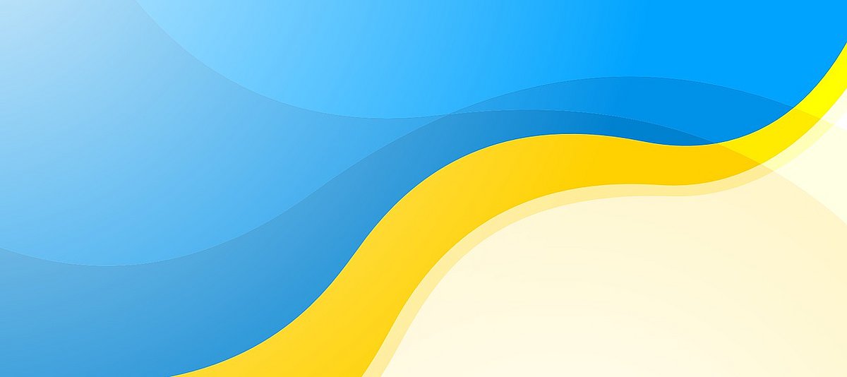 Grafik in den Farben der ukrainischen Flagge